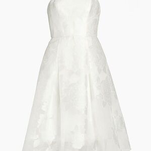 NWT Amsale Rose Fil Coupé Strapless Fit & Flare Dress - Size 16